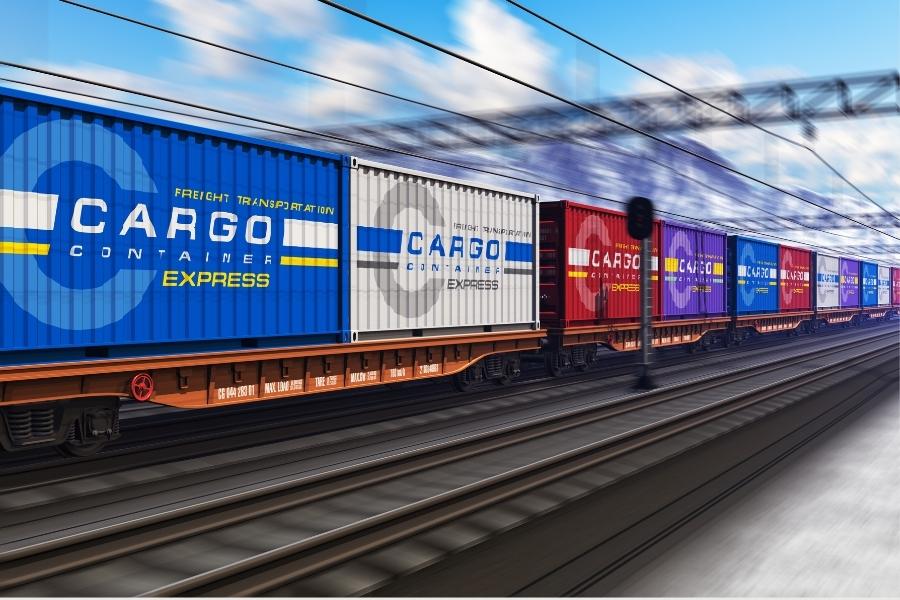 Transport de marchandises par conteneurs sans rupture de charge grâce au transport intermodal
