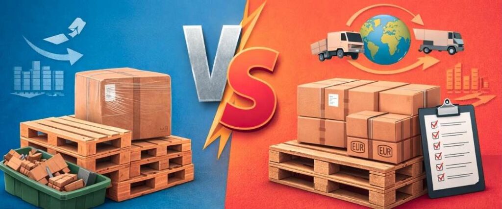 Palette perdue : définition et avantages par rapport aux palettes consignées