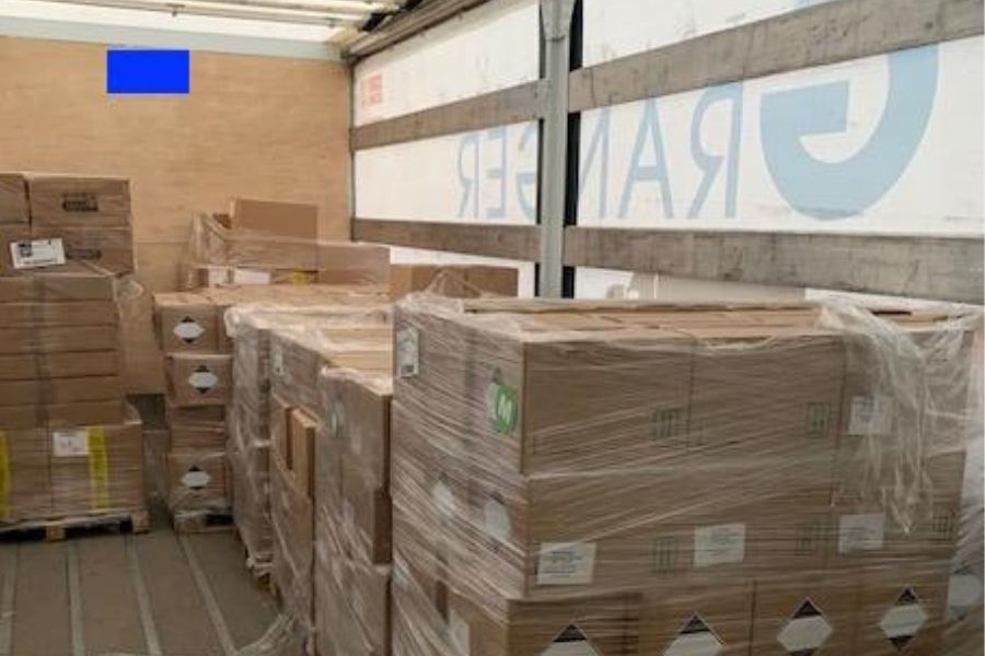 Palettes affrétées 